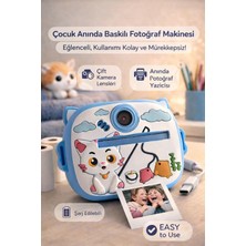 OEM Çocuk Anında Baskılı Mini Fotoğraf Makinesi Sevimli Tasarımlı Çift Kameralı Kamera