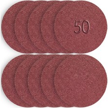 OEM 50 Adet Cırt Zımpara Matkap Spiral 115 mm Daire Zımpara Ahşap Metal Zımparası (120 Kum)