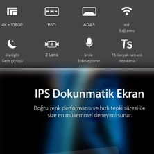 OEM S3 4K IPS Ekran Araç Kamerası