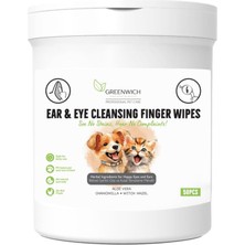OEM Bitkisel Içerikli Kedi Köpek Göz Kulak Mendili 50 Adet | Gözyaşı Kiri | Kulak Akıntısı | Kaşıntı Tahriş Giderici | Parmak Mendil | Vegan