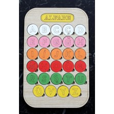 Wood Story Woodstory Ahşap Alfabe Tahtası 29 Harf Alfabe Seti Bul Tak Puzzle Eğitici Montessori Okul Öncesi