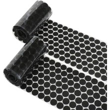 OEM Dünya Magnet 100 Adet Arkası Yapışkanlı Siyah Yuvarlak Cırt Cırtlı Bant, Kaliteli Cırt Bant, Çap 1cm