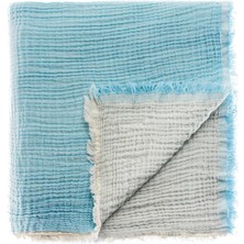 OEM Müslin Pike Tek Kişilik, 100% Pamuk 4 Katlı Kaliteli Müslin Yatak Örtüsü, Dekoratif Şık Yumuşak Hafif Yazlık Pike (Açık Mavi, Tek Kişilik 160X220 Cm)