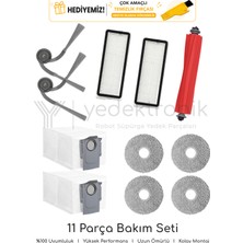 Yedektronik Roborock Qrevo L / Qrevo L Pro Uyumlu 11 Parça Bakım Seti | Filtre, Mop Bezi, Ana Fırça, Yan Fırça, Toz Torbası | Yüksek Kalite