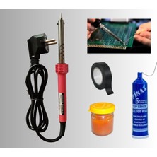 OEM 4'lü Lehim Makinesı Seti 60W Havya Kalemi Tel Lehim Pastası Elektrik Bandı