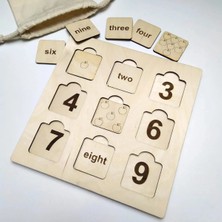 Wood Story Woodstory Ingilizce Sayıları Öğreniyorum Montessori Ahşap Eğitici Sayı Tahtası Puzzle Bultak