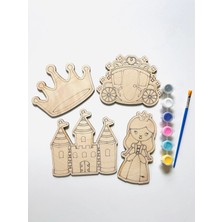 Wood Story Woodstory Çocuklar Için Kendin Yap Kendin Boya Ahşap Boyama Seti Eğitici Montessori