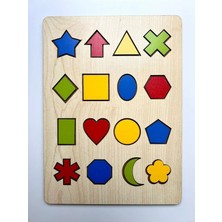 Wood Story Woodstory Geometrik Şekiller Eğitici Montessori Bultak Puzzle