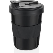 OEM Kahve Bardağı 550 Ml, Siyah, Bpa Içermeyen Plastik, Isıya Dayanıklı, Modern Tasarım, Sıcak Içecekler Için, 9.8 x 9.8 x 13.5 cm