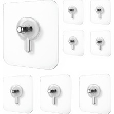 OEM Şeffaf Yapışkanlı Duvar Askısı 2 Adet 4’lü Set, Delme Gerektirmeyen Güçlü Tutucu Kanca, Iz Bırakmaz, Suya Dayanıklı, Banyo Mutfak Ofis Için Çok Amaçlı Kullanım