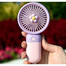 Promosyonca Mini USB Fan, Taşınabilir, Farklı Renk Seçeneği (Pembe-Mor)