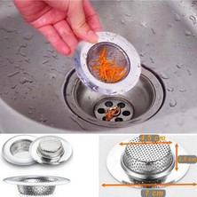 OEM 7 cm Orta Boy Paslanmaz Çelik Lavabo Süzgeci - Evye Süzgeci - Eviye Süzgeç
