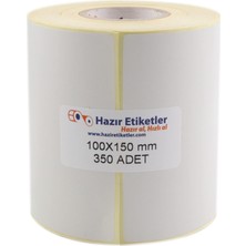 OEM Kargo Etiketi Eko Termal Rulo Etiket 100MM x 150MM 350 Adet Direk Termal Transfer Etiketi