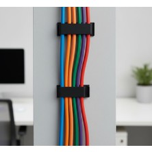 OEM 20 Adet Kablo Düzenleyici Klips – Güçlü Kendinden Yapışkanlı Kablo Tutucu – Masa Altı - Masa Üstü ve Duvar Kablo Yönetimi – Usb, Şarj, Hdmı, Ethernet Kablosu ve Ofis Kabloları Için Uygun 20’li Set