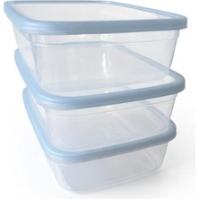 OEM Kapaklı Saklama Kabı 3'lü Set, 3000 ml Her Biri, Şeffaf, Bpa Içermez, Hava Geçirmez, Istiflenebilir