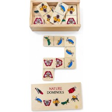 Tufy Toys Ahşap Nature Domino Oyun Seti- 28 Parça Eğitici Ahşap Domino Oyunu