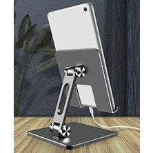 OEM Masa Üstü Metal Tablet Standlı Gri