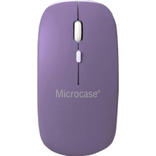 OEM 1600 Dpı Şarj Edilebilir 2.4 Ghz Çift Modlu Bluetooth Kablosuz Mouse - AL2675 Mor