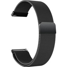 OEM Redmi Watch 5 Active/redmi Watch 5 Lite ile Uyumlu Metal Hasır Kordon Güçlü Mıknatıs Siyah