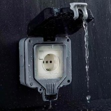 OEM Dış Mekan Su Geçirmez Priz, IP66 Koruma Sınıfı, Endüstriyel Tek Soketli, Toza Dayanıklı, Bahçe ve Açık Alan Kullanımı Için