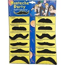 OEM Yapışkanlı Takma Bıyık 6,5x1,5cm 12'li