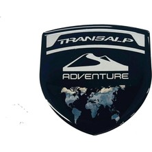 OEM Transalp Adventure 3D Gümüş Arma Sticker Redlinegrafik