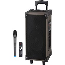 OEM LT-908 Süper Bass Şarjlı Mikrofonlu Hoparlör Karaoke Sistemi 40 Watt Taşınabilir Parti Box