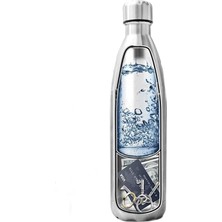 OEM Tusah Paslanmaz Çelik Termos Gizli Bölmeli 750 ml Kişiye Özel Tek Ebat Metalik