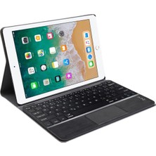 OEM iPad 6.nesil 9.7 Inch 2018 Bluetooth Touchpad Klavye + Standlı Kılıf - Bkk5