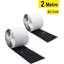OEM Dünya Magnet 2 Metre Arkası Yapışkanlı Cırt Cırtlı Bant - Kaliteli Cırt Bant - Cırt Cırt Band - En 5cm x Boy 2mt