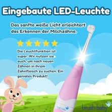 Baby Sonic Brush-Baby Babysonic Elektrikli Diş Fırçası, Pembe, 0-3 Yaş, Zamanlayıcılı