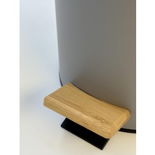 OEM Bambu Kapaklı Metal Çöp Kovası – Hidrolik Sistemli Yavaş Kapanma Özellikli, Pedallı, Banyo ve Mutfak Için Şık ve Fonksiyonel Tasarım (Gri, 5 Litre)