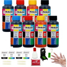 OEM Canon Uyumlu E3640 Pg-46 Cl-56 Kartuş Uyumlu Dolum Seti 8X100 Gr. Aparatlı+Solüsyonlu