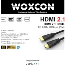 OEM HDMI 2.1 Kablo - 8k 60Hz, 4K 120Hz, 4K 60Hz, Earc, Hdr, D-Hdr, Hdcp2.2, Dolby Vision, Dolby Atmos (1 Metre)