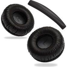 OEM Jbl Için Tune 250 450BT 460BT 500 500BT 510BT 520BT 560BT 600BT 600BTNC 660NC Modelleri Ile Uyumlu Yumuşak ve Rahat Kulaklık Pedi ve Kafa Yastığı (Siyah, Kulaklık Pedi + Kafa Yastığı)