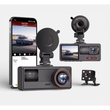 OEM Araç Kamerası, Full Hd 1080P 30FPS Dash Cam, 3 Kameralı, Gerçek Zamanlı Önizleme, Arka Kamera, Park Modu, Wifi