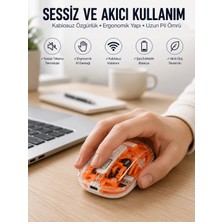 Hsc Bilişim Kablosuz Mouse Fare 5.0 Bluetooth Bağlantılı USB Girişli Yeni Nesil