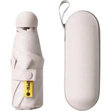 OEM Adornist 3’ü 1 Arada Premium Kapsül Şemsiye: Sert Koruyucu Kapsül + Islaklık Önleyici Plastik Kılıf Dahil | Upf 50+ Uv Korumalı, Rüzgara Dayanıklı, Mini Şemsiye