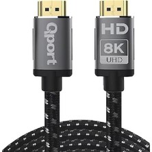 Hsc Bilişim Qport Q-HDMI213 HDMI 2.1V 8k Örgülü Altın Uçlu