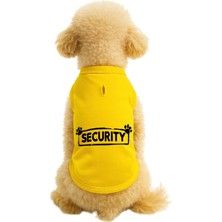 OEM Kedi ve Köpek Kıyafeti &amp; Elbisesi Sarı Security Atlet S