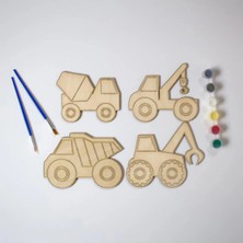 Wood Story Woodstory Ahşap Iş Makineleri Boyama Oyunu Eğitici Montessori Çocuk Gelişimi