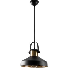 OEM Metal Gövdeli Tekli Sarkıt Avize Modern Mutfak ve Salon Için E27 Uyumlu, SIYAH-2571