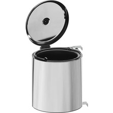 OEM S-2251-SS Krom Paslanmaz Çöp Kovası 10 Lt