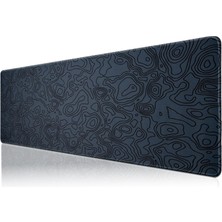 OEM Klasse Pro - 10 Farklı Model Dikişli Kenar 90X40 cm Oyuncu Gaming Mouse Pad (Dark Grey Map Lines, 90X40 Cm)