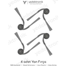 Yedektronik Roborock Q8 Max Pro / Q8 Max Pro Plus Uyumlu 4'lü Yan Fırça Seti | Yüksek Kalite