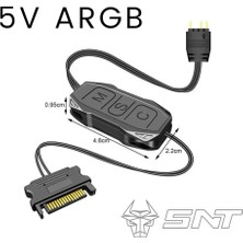 OEM Snt Ar-01 Argb Kontrolcü Controller Denetleyici 5V 3pin Sata Güç Beslemeli 1 Port