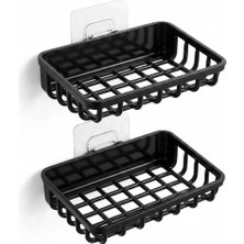 OEM 2 Adet Duvara Yapıştırılabilir Plastik Katı Sabunluk Kalıp Sabunluk Delme Gerektirmez Yapışkanlı Duş Banyo Lavabo Sabunluğu
