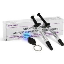 OEM Granit, Mermer, Kuvars ve Akrilik Tamir Takımı (Şeffaf/şeffaf) - Çoğu Onarım Için Uygundur I Ayrıca Fayans, Tezgah, Fiberglas ve Seramik Yüzeyler Için Kırık Cips ve Çatlakları Dakikalar Içinde
