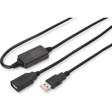 Hsc Bilişim Digitus DA-73101 USB 2.0 Yineleyici Kablo USB Bir Erkek/bir Dişi Uzunluk 15M
