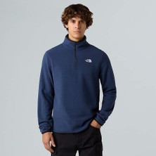 The North Face M Glacıer Fleece 1/4 Zıp Jacket Navy